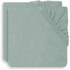Jollein 2550-503-00095 - Fodera per fasciatoio, in spugna, 50 x 70 cm, colore: verde cenere (confezione da 2)