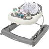 Babymoov A040006 Girello 2 in 1: Girello 2 in 1 Evolutivo Primi Passi Zinco/Bianco, Zinco