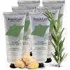Jean & Len fantastica crema mani Rosemary & Ginger, con urea, cura per mani secche e screpolate, idrata e cura intensamente, senza parabeni e siliconi, set crema mani, vegano, 6 x 75 ml