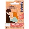 Labello Bridgerton Limited Edition Peach Tea 4.8 g, Balsamo labbra colorato in edizione limitata, Burrocacao labbra lip balm idratante 24h con aroma di Pesca e tocco di colore brillante