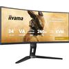 iiyama "monitor Da Gioco Curvo - Iiyama - 34"" - 240hz - Pannello Va - 0,4 Ms - Altezza Regolabile - G-Master Gold Phoenix"