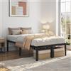 Yaheetech Rete Una Piazza e Mezza Struttura Letto Matrimoniale per Materasso 120 x 190 cm in Metallo senza Testiera Altezza 41,5 cm Spazio di Organizzazione per Camera da Letto Nero