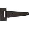 Amig - Cerniera a T in Lega di Acciaio | Finitura Nera Opaca | Per Porte Interne ed Esterne e Armadi | Facile Montaggio | 130 mm, Nero, 138 x 88 mm