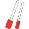Westmark 2 Spatole da Cucina con Testa in Silicone, Lunghezza: 22,5 cm/28,5 cm, Silicone/Acciaio Inossidabile, Rosso/Argento, 154622E7