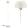BRILONER - Lampada da terra con interruttore a pedale, attacco E27, max. 10W, piantana lampada da terra, lampada da terra salotto, lampada soggiorno da terra, 25 x 156,5 cm, marrone