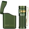 OLIGHT Baton4 kit Torcia EDC 1300 Lumen Alta Luminosità con Cassa di Ricarica, Dimensione Compatta con Luci Indicatrici e Pulsanti Intuitivi, Adatta per Uso Domestico o Viaggi all'Aperto (Verde)
