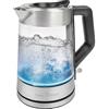 Profi Cook Bollitore ProfiCook® con illuminazione colorata e capacità di 1,7 litri, bollitore in vetro con illuminazione del serbatoio dell'acqua in funzione della temperatura, 2200W - PC-WKS 1190 G