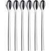 WMF Set di 6 cucchiaini Nuova Long Drink in Acciaio Inox 18/10, 22 cm, Argento