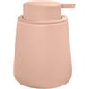 MSV - Dispenser di Sapone in Ceramica Maonie - Pompa Pratica - 8,5x8,5x12,6 cm - 0,3L - Rosa - Ideale per Cucina e Bagno - Design Elegante e Funzionale
