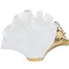 Kare Design vaso Gingko Elegance, oro/bianco, foglio di Gingko, portafiori di ceramica, decorazione ceremonia, stile Asia, simbolo vita, amore, idea regalo, 32x45x15 cm