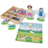 Melissa & Doug Gioco Calamite Bambole Da Vestire, Giochi Magnetici Per Bambini 3 Anni Su, Bambole Di Legno Crea La Moda, Bambole Con Vestiti Da Cambiare, Gioco Con Calamite Bambini, Multicolore