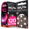 Udivita 120 Batterie Udivita per apparecchi acustici misura 312 PR41 con tecnologia Sound Fusion - 20 blister con 6 batterie