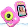 Ufferson Macchina Fotografica Bambini, 1080P Macchina Fotografica Subacquea Bambini con 2,4" Schermo, 32GB Scheda, 10M/32.8FT Fotocamera Impermeabile Digitale Regalo per Bambini da 3-12 Anni