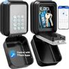 ENONEO Cassetta di Sicurezza per Chiavi Esterno Impermiabile | Diritti di Accesso+Multi-Password | Elettronica Cassetta Sicurezza Chiavi Self Check IN Bluetooth Cassaforte per Chiave con Codice