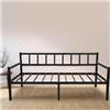 Dreamzie Letto per panca 2 in 1, letto divano 92 x 212 x 36 cm, telaio per materasso 90 x 200 cm, telaio per letto singolo con rete, divano con telaio in metallo nero