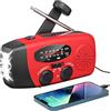 Solarbaby Radio Solare Wind up, Radio Meteo Portatile AM/FM/WB con Torcia LED e Batteria Operativa, Radio a Manovella Power Bank 2000 mAh per Ricarica Telefono di Emergenza