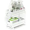 Iris Ohyama, Scaffale modulare, sotto il lavello, 2 cassetti scorrevoli ed estraibili, piedini antiscivolo, 22,5 x 39,5 x 39,5 cm, cucina - Slide Tray Rack Slide Tray Rack UST-2V - Bianco