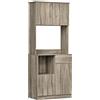 HOMCOM Credenza Moderna per Cucina o Sala da Pranzo, Grigio, 71x41x178cm