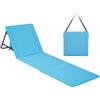 UDPATIO Tappetino da Spiaggia Pieghevole con Schienale Regolabile, Lettino da Spiaggia Reclinabile Leggero con Tasca, Sdraio da Campeggio Portatile per Giardino e Terrazza - Blu