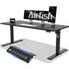 Airfish Scrivania regolabile in altezza, 160 x 70 cm, con presa USB, scrivania regolabile in altezza, elettrica con funzione memoria, 73 - 118 cm, nero