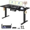 FLEXISPOT Scrivania Regolabile in Altezza a 2 Motori 140x80 cm con Piano Unico, Pannello con Memoria, Portata 100 kg