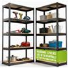 Juskys Set 2 scaffali Basic 2X 180x90x40 cm (AxLxP) | 1750 kg | 10 ripiani | struttura a incastro per officina, garage, cantina - metallo zincato - Grigio