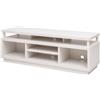 Iris Ohyama, Porta TV/Mobile TV/TV Porta TV in legno/Porta TV con 5 ripiani aperti/TV fino a 55, Legno massello, fori passacavi, Ufficio, Soggiorno - TV Cabinet Middle OTS-125M - Quercia Bianco