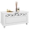 Casaria Deuba CASARIA Cassapanca in Legno con Coperchio 80x40x48cm Baule Bianco Panca Contenitore Salvaspazio Arredamento Mobile Casa Arredo Mobiletto Multiuso Box Portaoggetti 156 Litri