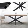 ML DESIGN modern living ML-Design Base Tavolo Telaio Gambe a Croce Spider 78 x 71 x 150 cm Struttura Scrivania Tavolo da Pranzo Tavolino da Salotto Caffè Ufficio Lavoro Design Industriale Piedi Mobili Fai da Te Metallo Nero