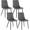 Klihome Set di 4 Sedie Sala da Pranzo, Sedie da Cucina senza Braccioli
