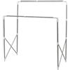 Iris Ohyama, Appendiabiti, 2 ripiani, portata fino a 20 kg, regolabile 97/150 x 66 x 122/160 cm, interno o esterno - Appendiabiti multifunzione telescopico SMH-150R - Bianco