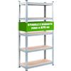 Monzana® Scaffale ad Alta Portata XL 180x90x60cm Carico Max. 875kg 5 Pannelli MDF Scaffalatura Metallo Officina Cantina