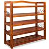 Casaria® Scarpiera Legno Certificato Acacia FSC® 5 Ripiani 80x26x82cm Salvaspazio Corridoio Portascarpe Scaffale Marrone