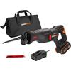 WORX WX516 Sega a Sciabola 20V Brushless con Batteria 4Ah