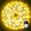 ARKOCHIC 105M Luci Natale Esterno, 1000 LED Luci Albero Di Natale con 8 Modalità, IP65 Impermeabile Bianco Caldo Fatate Catena Luminosa Decorazioni Natalizie Per Esterno E Interno Giardino, Balcone