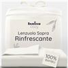 Bambaw Lenzuolo bambu una piazza e mezza, 180x290 cm, Lenzuolo di bambu traspirante e anti sudorazione, Lenzuola piazza e mezza antiacaro e anallergiche, Certificato Oeko-Tex (Beige)