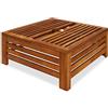 Deuba Tavolino Copribase per Ombrellone 62x62x25cm Copertura per Supporto Parasole Legno di Acacia
