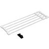 Iris Ohyama, Stendino telescopico senza montaggio a parete, 5 barre, 75 - 120 cm, senza perforazione, bagno, spogliatoio - Telescopic Storage Rack H-J-NST75 - Bianco