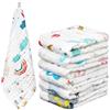 AYESY Mussola Neonato, 6 Pezzi 30 * 30cm in Mussola morbidi, assorbente e traspirante Panni Burp,100% Cotone Baby Burp Panni per Ragazzi e Ragazze, Tessuto a 6 strati Mussole Neonato Cotone