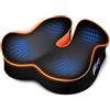 POOTACK Cuscino Sedia, Cuscino Sedia Ufficio in Memory Foam, Cuscino di Supporto Premium a Forma di U per Sedia da Scrivania a Casa, Sedia da Gaming, Ufficio, Sedile Auto