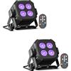 Oloaxolx 2 pezzi 40 W RGBW 4 in 1 LED Par Mini luci da palcoscenico con 4/8 canali DMX512, modalit sonoro/Auto luce diasoc per feste dj casa Natale Halloween