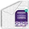 KNERST® Piumino Mezza Stagione 200x200 - Trapunta Matrimoniale in Microfibra Traspirante - Piumone Letto Singolo e Una Piazza e Mezza - Coperta Letto Lavabile e Anallergica