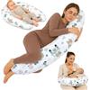 Totsy Baby Cuscino gravidanza 190 cm cuscino allattamento - Pregnancy Pillow maternità Body Pillow fodera in cotone lavabile sfoderabile - certificato OEKO-TEX Africa