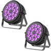 propulsion Life 2PCS RGBWA UV Faretto Par LED 200W, 18 LED Luce da Palcoscenico con D MX 7/10CH e Stroboscopica, Illuminazione Discoteca per Feste DJ Bar Club Matrimoni Spettacolo Natale Halloween