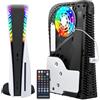 Mcbazel PS5/PS5 Slim/PS5 PRO Striscia di illuminazione a LED RGB, Decorazione LED Strip Light Compatibile con Playstation 5 Slim Digital e UHD Disk Edition Console con Telecomando