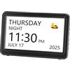 Mesqool Digitale Sveglia Elettronica con Indicazione della Data, 20 Allarmi & 20 Promemoria, DST, 18 Suonerie, Orologio-Calendario Elettrico da Collegare alla Presa di Corrente