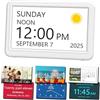 Mesqool Orologio Digitale per Anziani con Data e Giorno della Settimana, Ampio Display da 18 cm, Sveglia con Calendario, 20 Allarmi e 20 Promemoria, Facile da Leggere per Gli Anziani