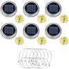 Adiwo 6 Pezzi Lanterna Solare da Esterno Parti di ricambio, Catena luminosa da 2 m con 20 LED, Viene fornito con 6 maniglie, Lanterne Solari esterno Barattolo di vetro Luci Solari Giardino