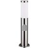 Monzana® Lampada per Vialetto Acciaio Inox Attacco E27 Luce Esterni Paletto Illuminazione Sentiero Incl. Presa Elettrica