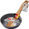 STONELINE "Back to Nature" - Padella antiaderente con vere particelle di pietra, 16 cm, adatta a tutti i piani cottura inclusi quelli ad induzione, cottura senza grassi